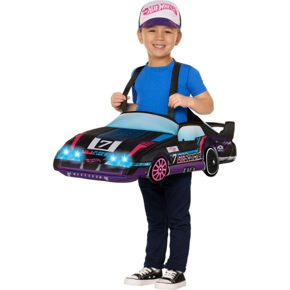 Hot Wheels Light Up Ride Along GT‎ Scorcher Child Costume One Size to 6 yr. NEW